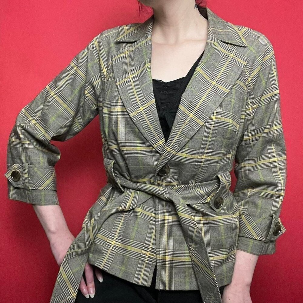 Kasper / Beige plaid over coat blazer 🤎💛
